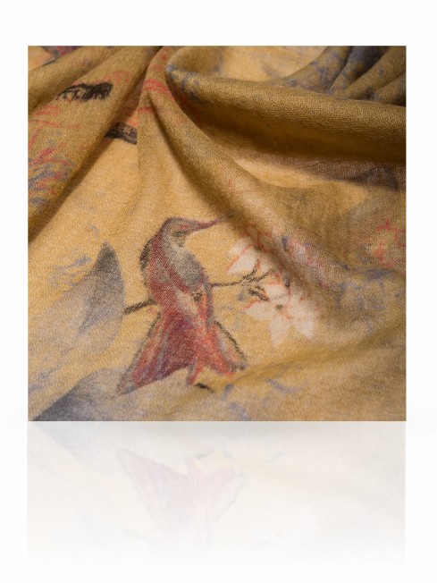 Палантин Женский W-VINTAGE.BIRD/YELLOW